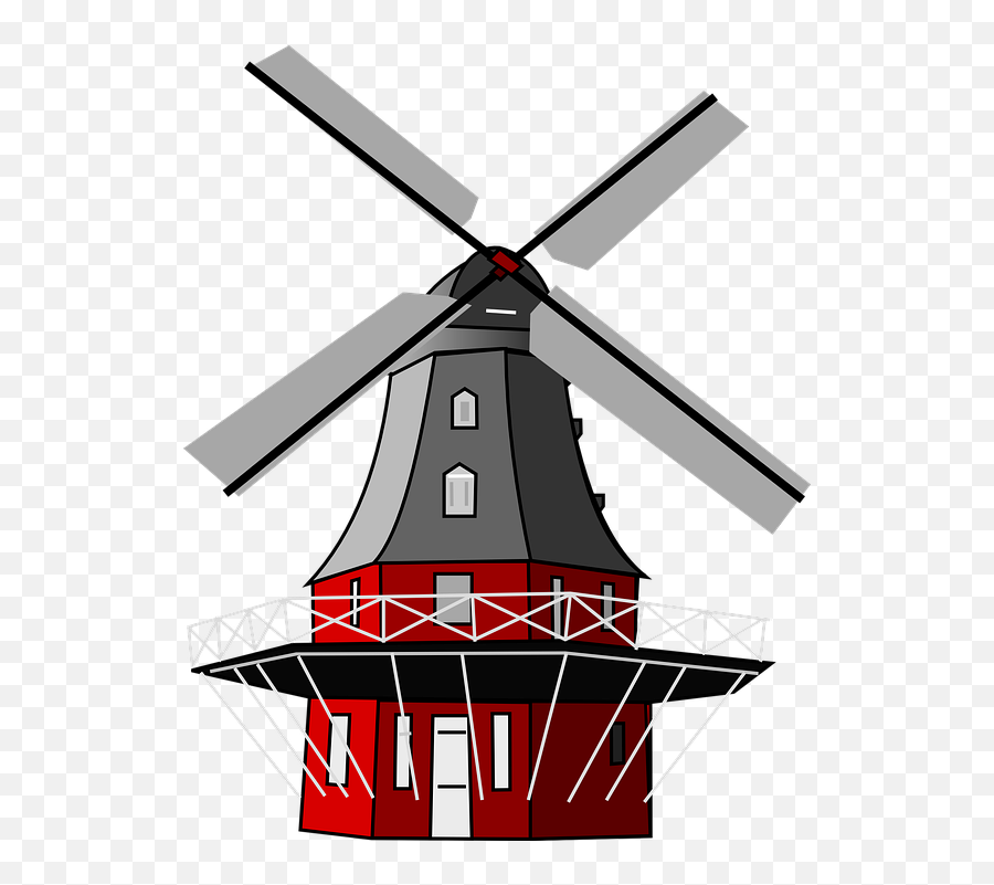 Free Wind Compass Vectors - Dutch Windmill Clip Art Emoji,Salt Emoji