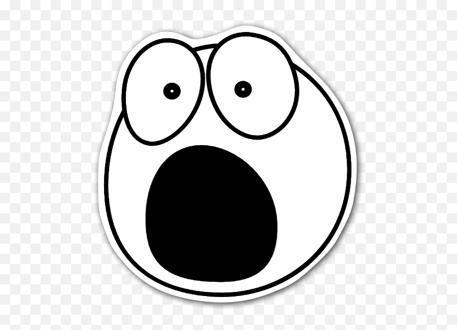 Afraid Emotion Icon Scared Clipart Black And White - Fear Clipart Emoji,Emotion Icon