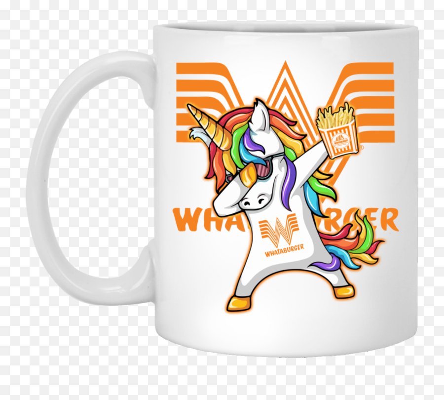 Unicorn Dabbing Whataburger Coffee Mugs - Should You Never Whataburger Emoji,Fight Me Emoji