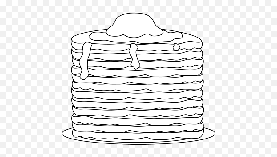 Black And White Pancake Clipart - Pancake Black And White Emoji,Pancake Emoji