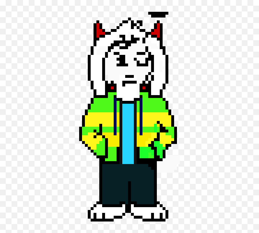 Pixel Art Gallery - Undertale Asriel Colored Sprite Emoji,Fite Me Emoticon