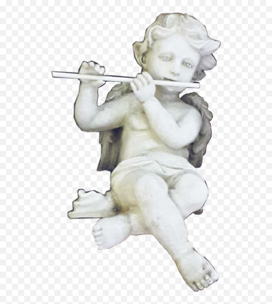 Cupid Angel Flute White - Statue Emoji,Flute Emoji