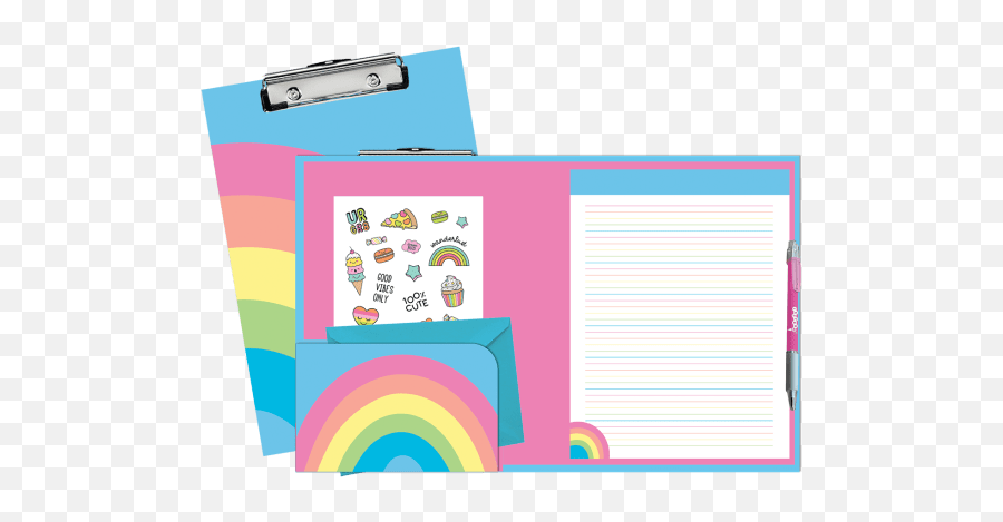 Rainbow Clipboard Set - Paper Emoji,Emoji Sheet Set
