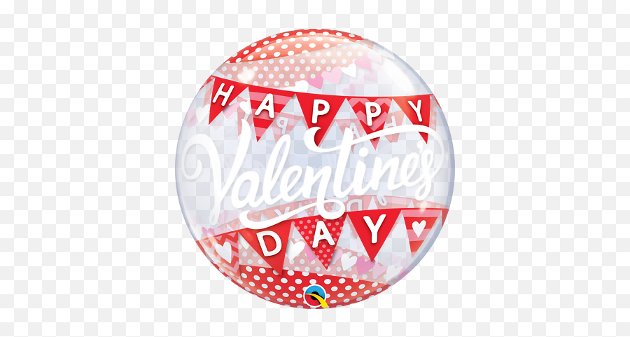 Valentines Day Banners 22 Qualatex Bubble Balloon Ebay - Circle Emoji,Oktoberfest Emojis