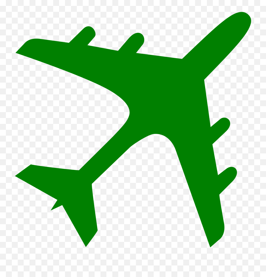 Green Airplane Clipart - Airplane Icon Emoji,Plane Emoticon