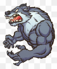 Wolf Werewolf Lobo Lobisomem Cartoon Desenho - Angry Wolf Vector Png Emoji,Werewolf Emoji