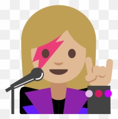 Woman Singer Emoji Clipart -