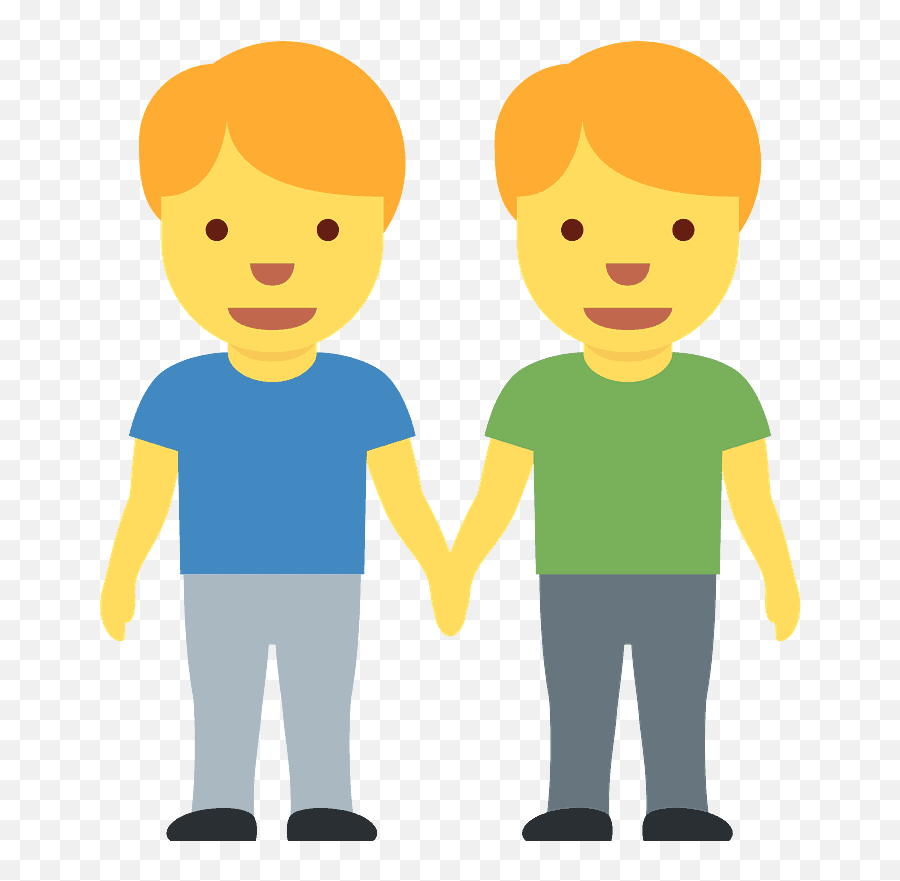Men Holding Hands Emoji Clipart - Two Men Holding Hands Emoji,Twin Emoji Png