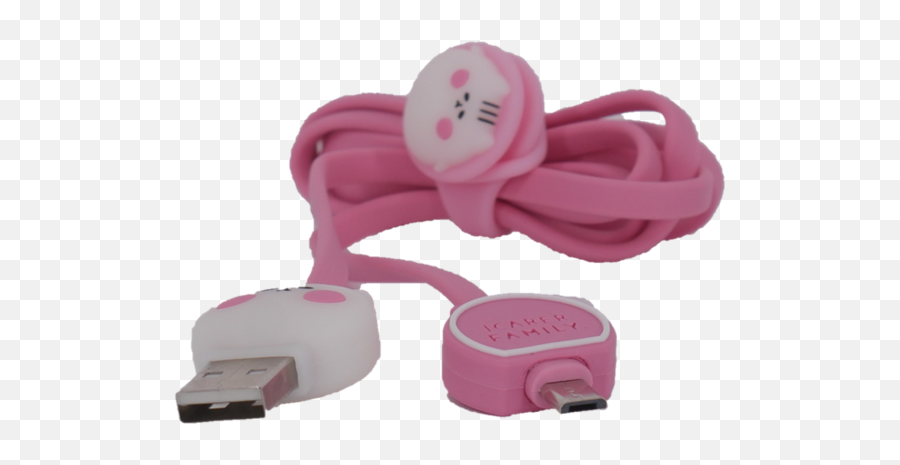 Icarer Family Emoji Adatkábel Microusb 1m Rózsaszín - Portable,Family Emoji