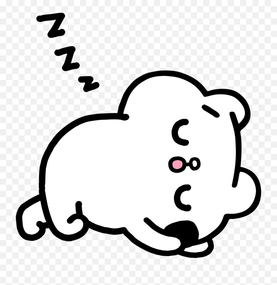 Zzz Sleeping Sticker By Songsongmeow For Ios Android - Tibo Sleeping Gif Png Emoji,Where Is The Zzz Emoji