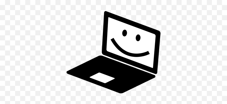 Laptop Icon With A Smile - Clip Art Laptop Emoji,Email Emoticon