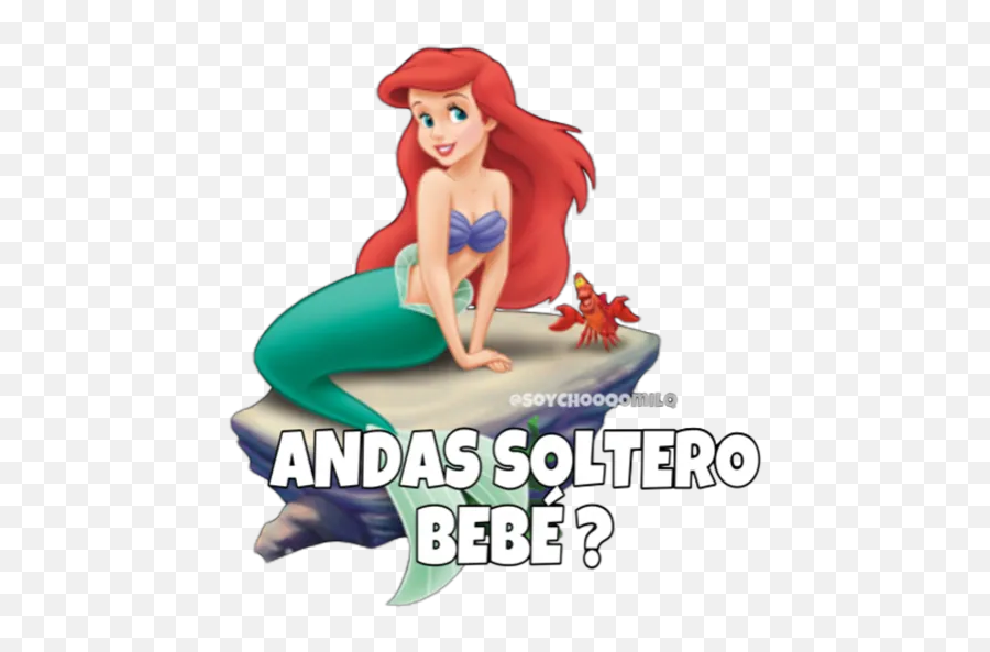 Ariel Stickers For Whatsapp - Dibujo De La Sirenita Ariel Facil Emoji,Ariel Emoji App