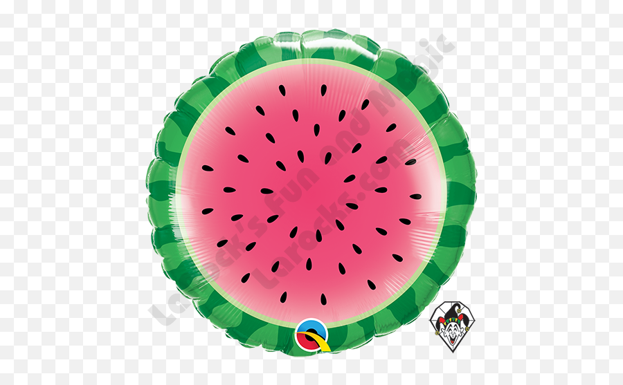 18 Inch Round Sliced Watermelon Foil Balloon Qualatex 1ct - Piñatas De Santa Claus Redondas Emoji,Watermelon Emoji