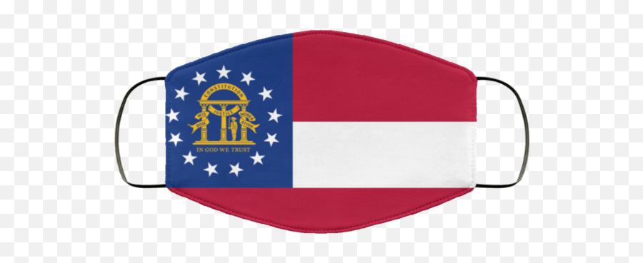 Flag Of Georgia State Face Mask In 2020 - Cloth Face Mask Emoji,Georgia State Flag Emoji