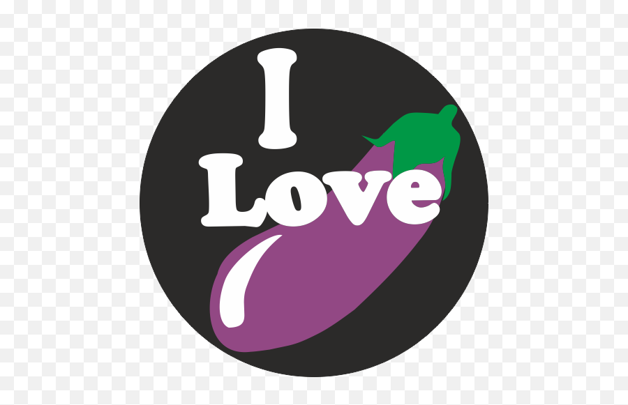 I Love Eggplant - Graphic Design Emoji,Eggplant Emoji Png