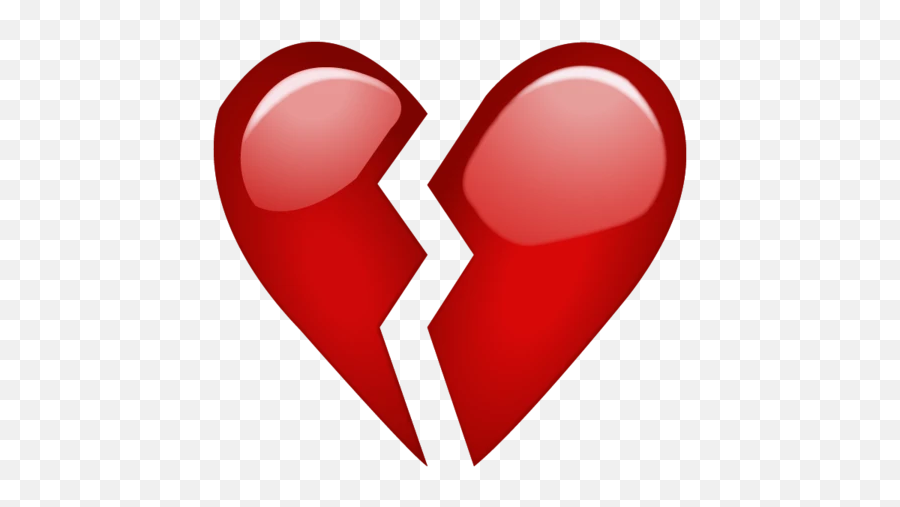 Broken Red Heart Emoji - Broken Heart Emoji Png,Emoji Heart
