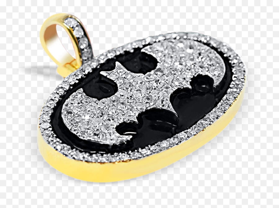 10k Yellow Gold Bat Pendant 0 - Locket Emoji,Conflict Diamond Emoji
