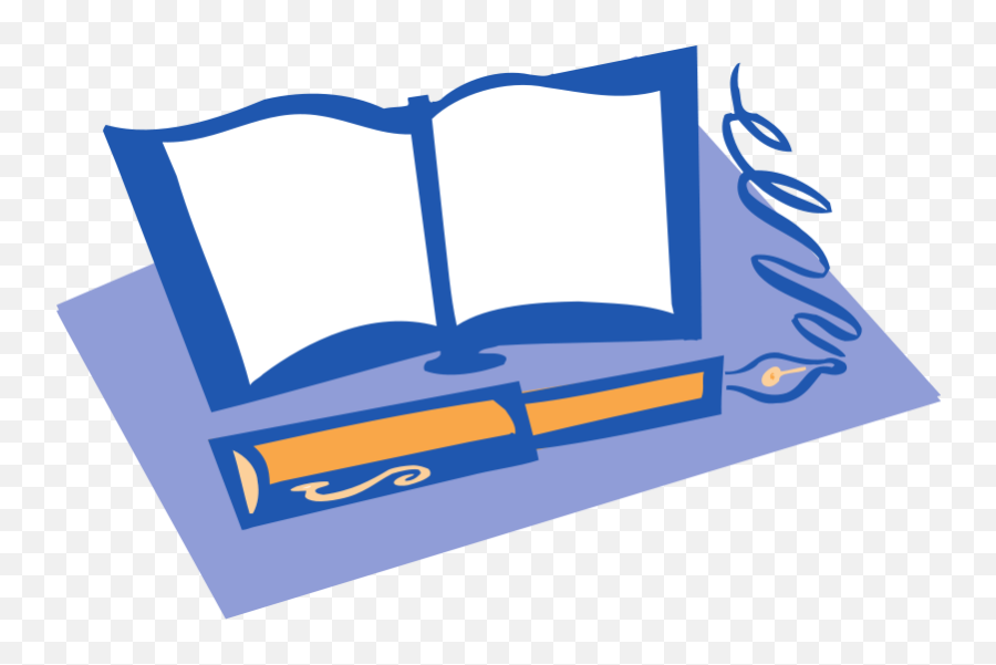 Textbook Clipart Opened Book Textbook - Books And Pen Clip Art Emoji,Textbook Emoji