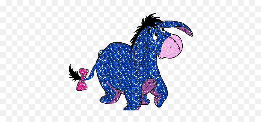 Eeyore Glitter Gifs - Eeyore Winnie The Pooh Characters Emoji,Eeyore Emoticons