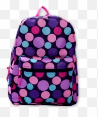 Fashion Backpacks - Polka Dot Emoji,Purple Emoji Backpack