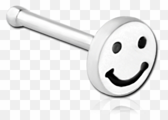 Surgical Steel Grade 316l Nose Bone - Smiley Emoji