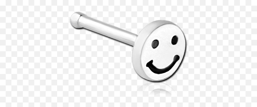 Surgical Steel Grade 316l Nose Bone - Smiley Emoji,Emoticon Jewelry