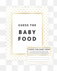Gold Baby Shower Guess The Food - Circle Emoji