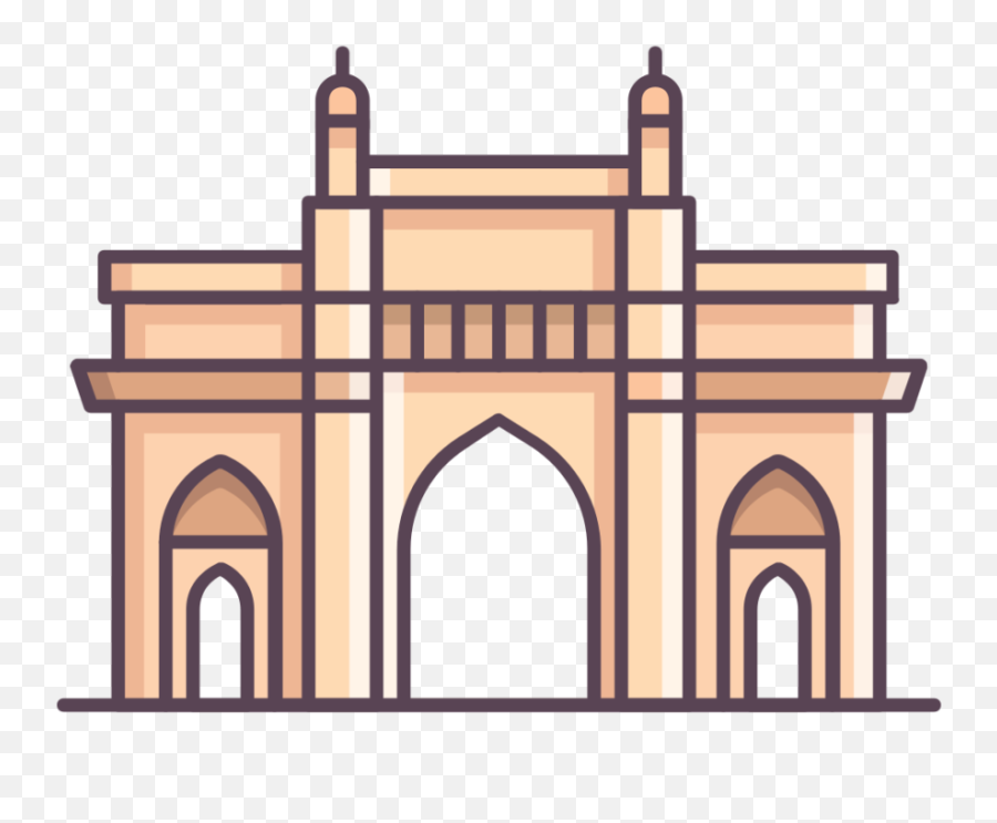 France Clipart India Gate France India Gate Transparent - Drawing Of Gateway Of India Emoji,Gate Emoji