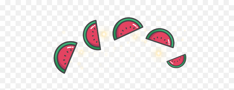 Watermelon Crown Sparkles Marklee Cute Kawaii Clipart - Png Cute Watermelon Transparent Emoji,Emoticon Sparkles