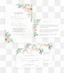 Modern Wedding Invitation Set Templates - Brochure Emoji,Ampersand Emoji