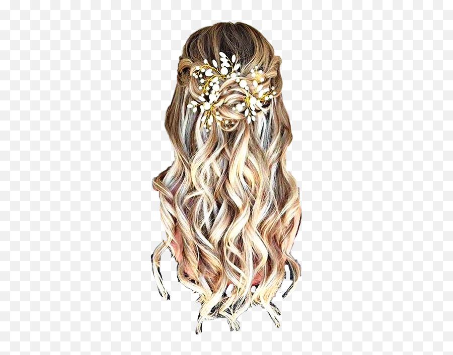 Blond Blonde Hair Wig Longhair Curls Freetoedit - Country Wedding Hairstyles Emoji,Blonde Hair Emoji