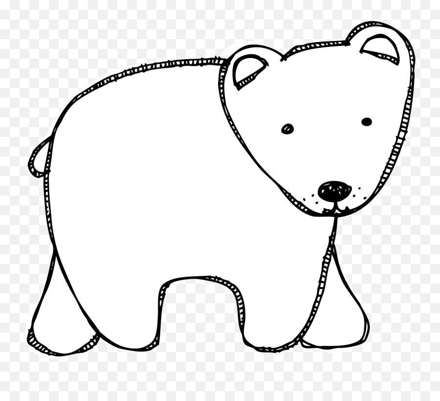 Free Black And White Bear Clipart - Melonheadz Bear Emoji,Bear Black And White Emoji