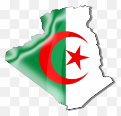 Non Verbal EI03 - Algeria Flag In Map Emoji