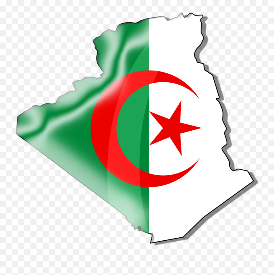 Non Verbal Ei03 - Algeria Flag In Map Emoji,T_t Emoticon