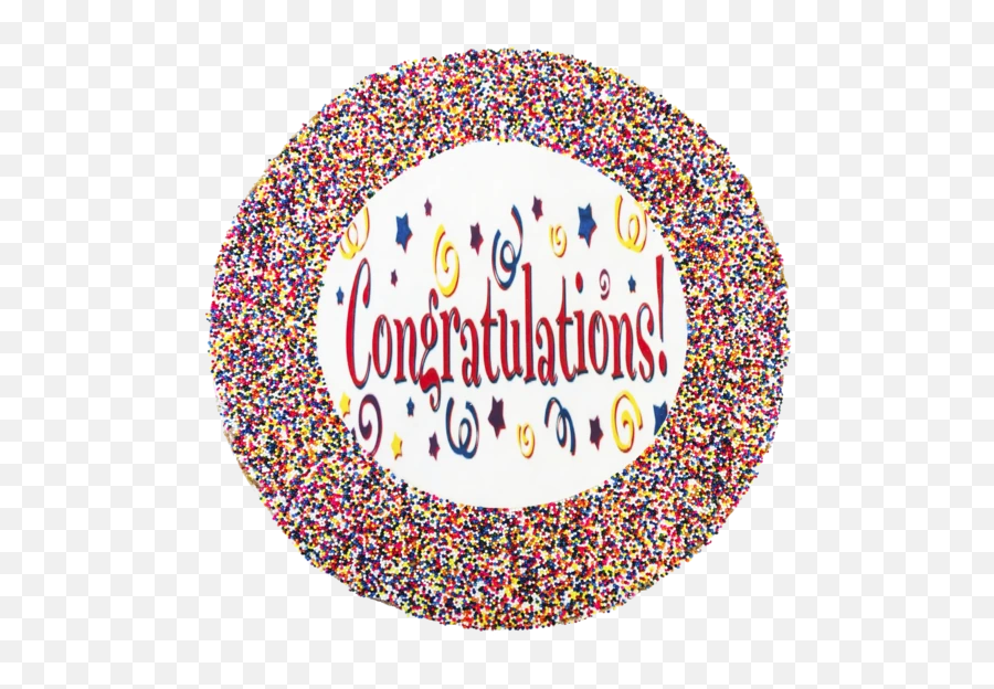 Congratulations Large Sugar Cookie Cake - Circle Emoji,Congratulations Emoji Art