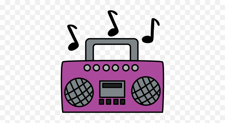 Boombox Clipart - Radio Clipart Emoji,Music Notes Box Emoji