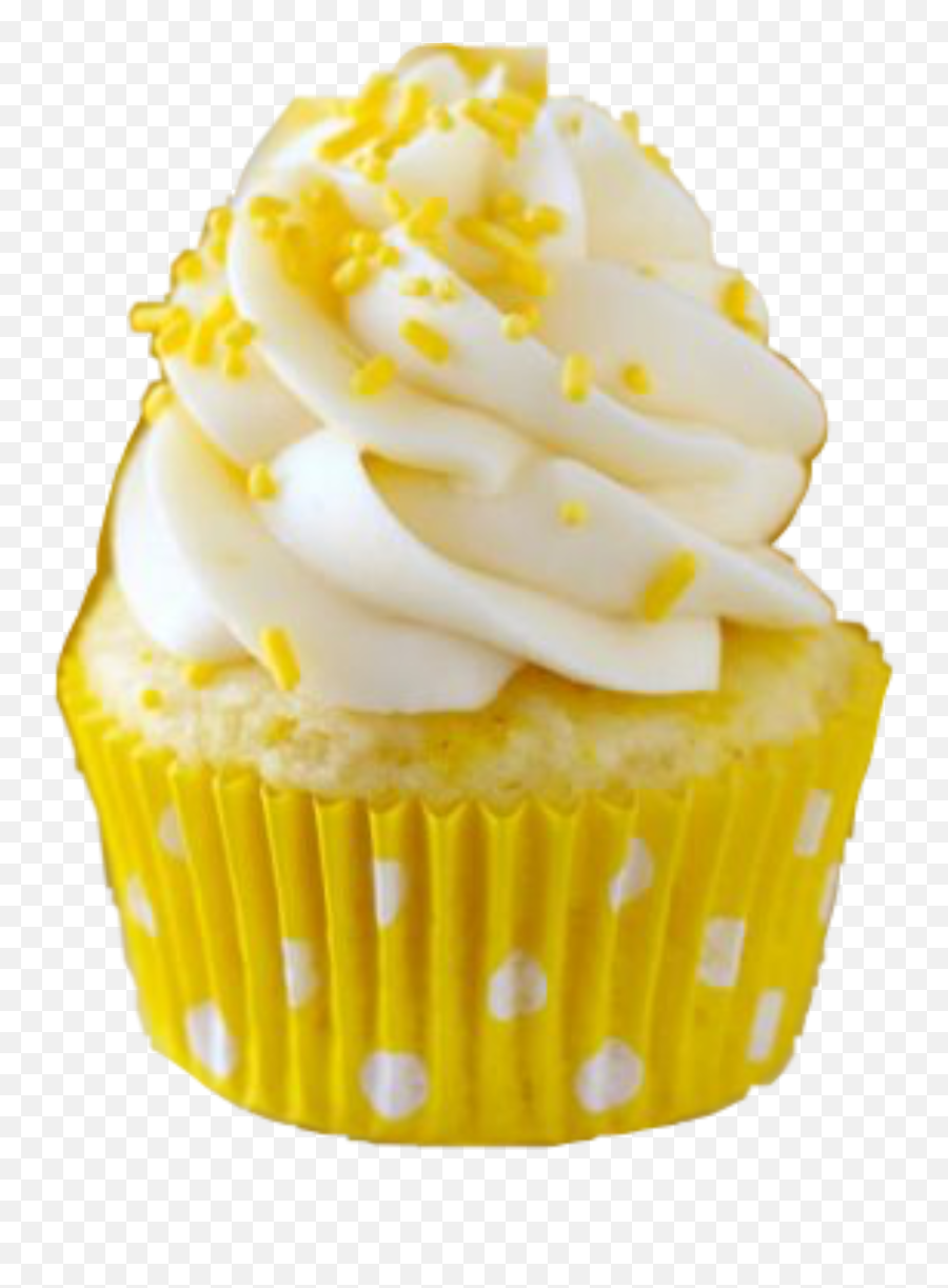 Yellow Cake Cupcake Frosting Sticker By Lily - Lemon Yellow Cupcakes Emoji,Emoji Cupcakes