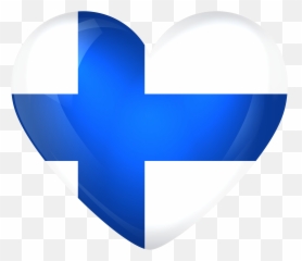 Finland Heart Flag Png Clipart - Vertical Emoji