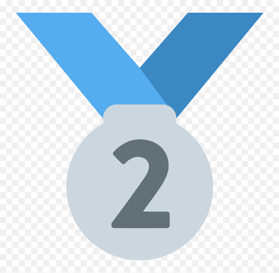 2nd Place Medal Emoji Clipart - Second Place Medal Emoji,Prize Emoji