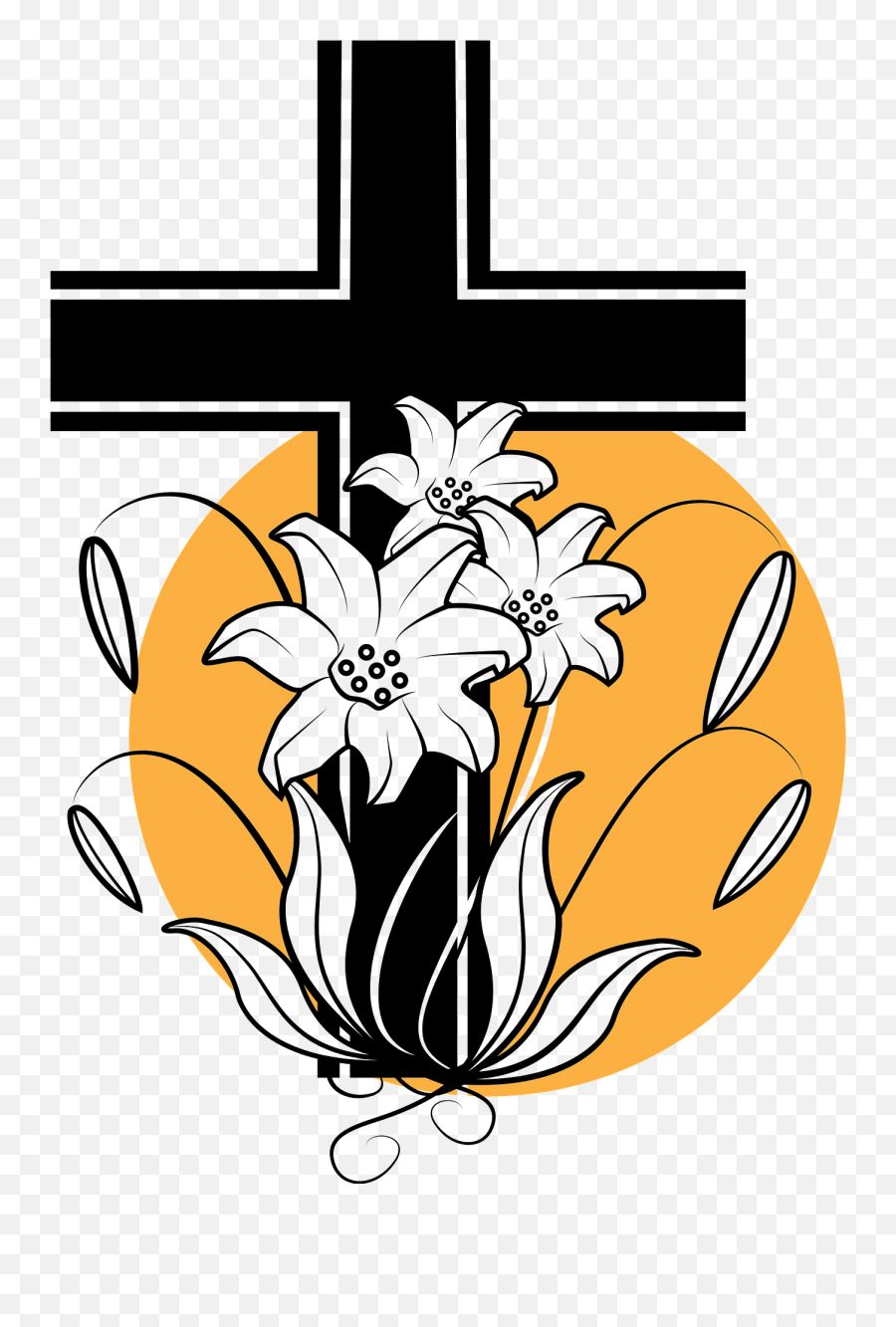 Cross And Flowers Clipart Free Download Transparent Png - Floral Emoji,Jesus Cross Emoji