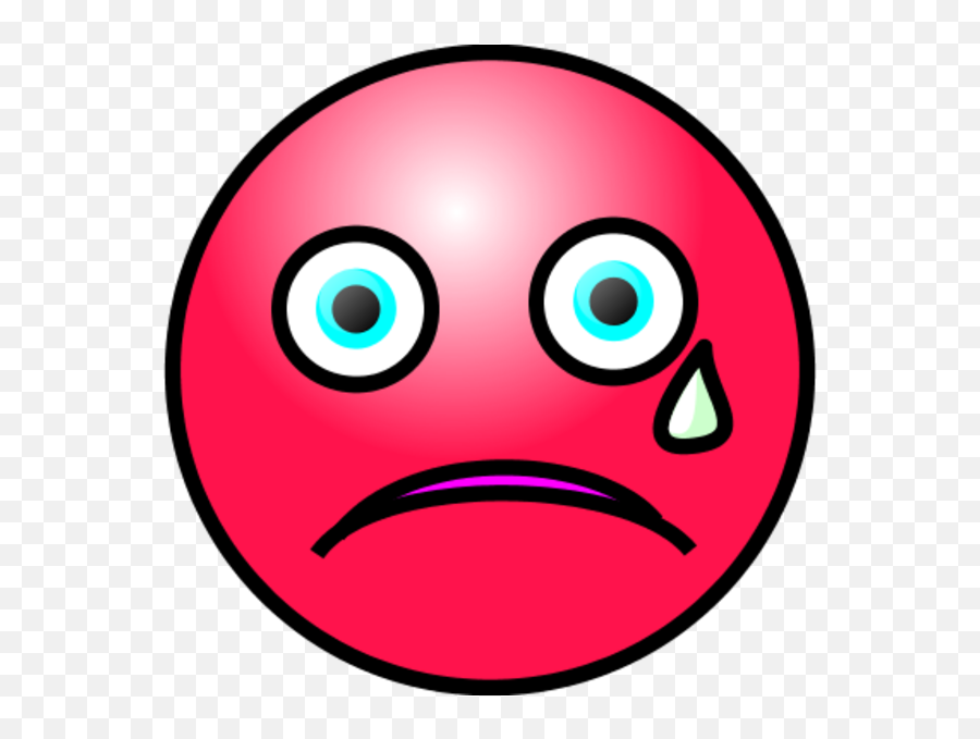 Free Crying Face Emoticon Download Free Clip Art Free Clip - Red Crying Face Clipart Emoji,Sobbing Emoji