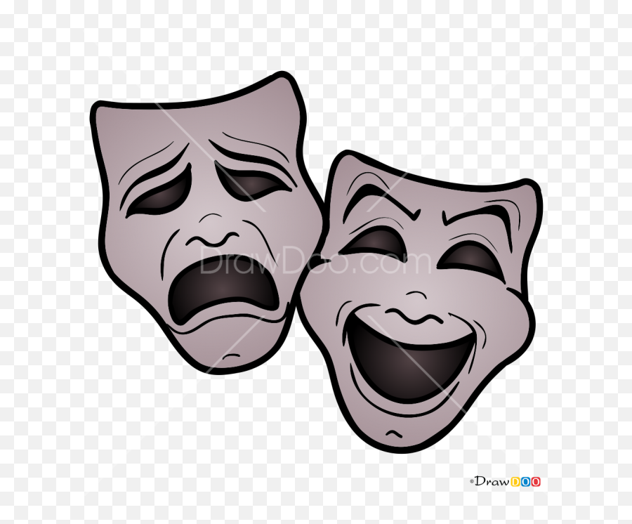 How To Draw Theatre Masks Face Masks - Theatre Face Masks Emoji,Theatre Emoji