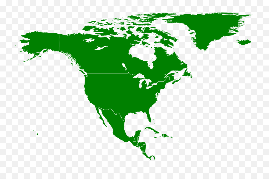 North America - North America Map Green Emoji,Puerto Rican Emoji