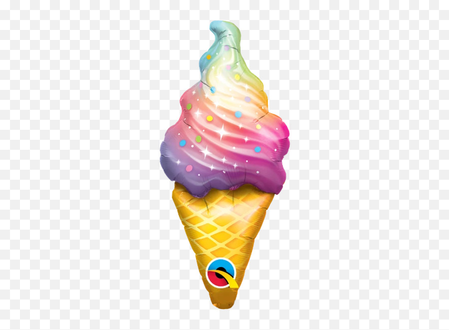 Ice Cream - Rainbow Swirl Ice Cream Emoji,Ice Cream And Sun Emoji
