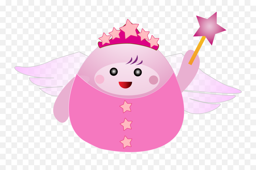 Pink Fairy With Wand Vector Clipart Image - Illustration Emoji,Magic Wand Emoji