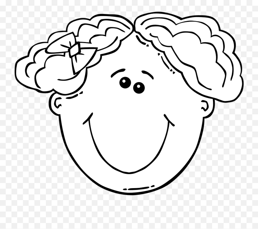 Free Hairstyle Hair Vectors - Ugly Girl Black And White Cartoon Emoji,Head Desk Emoji