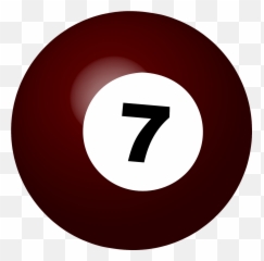 Pool Ball Number 7 Sphere Game - Circle Emoji