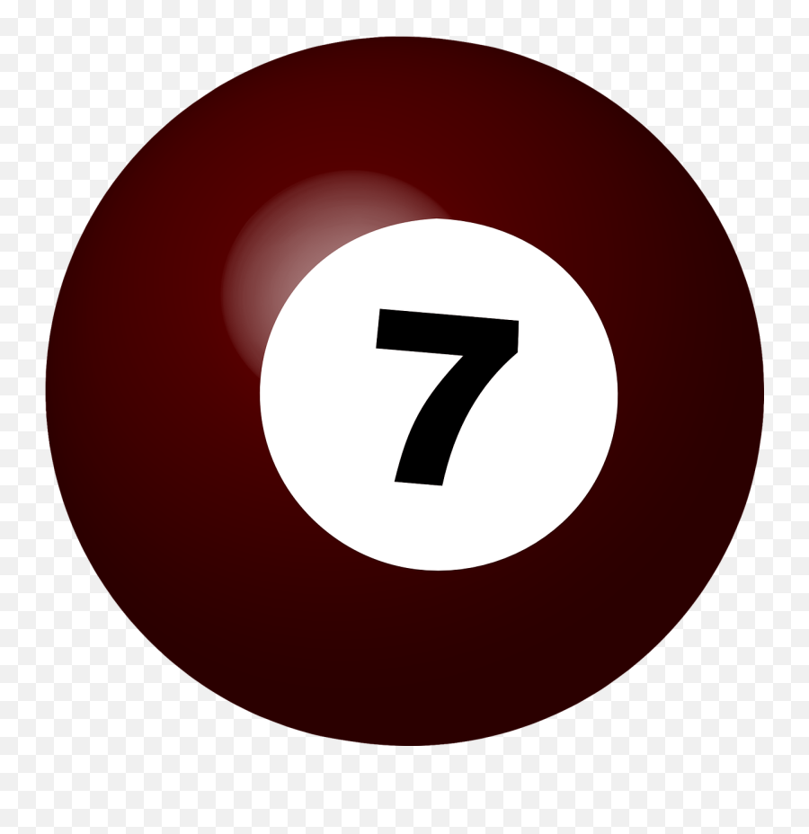 Pool Ball Number 7 Sphere Ball Game - Circle Emoji,Mushroom Emoticon