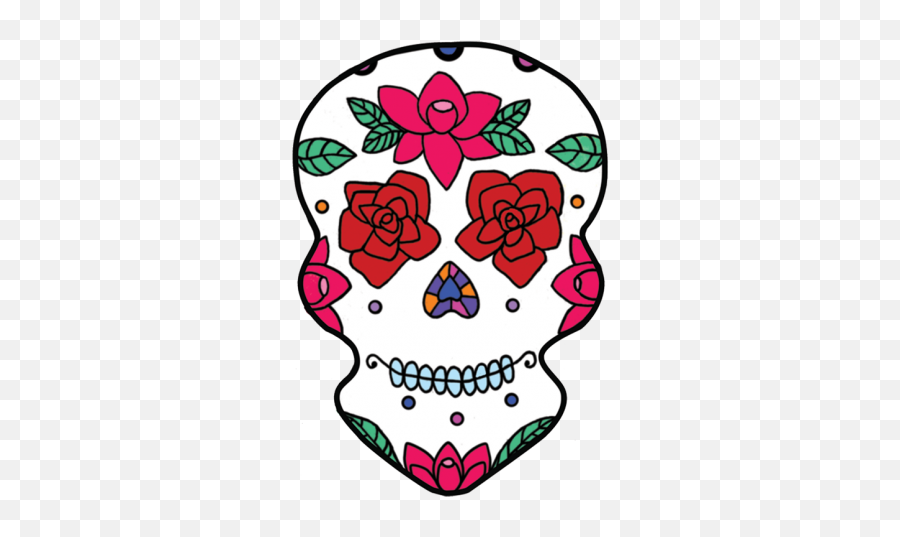 Clipart Skeleton Day The Dead Clipart - Day Of The Dead Skull Art Roses Emoji,Day Of The Dead Emoji