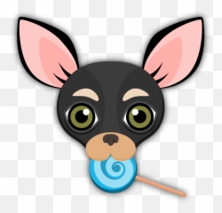 Black Tan Chihuahua Emoji Stickers For - Chihuahua Mexico Flag Transparent,Lolipop Emoji